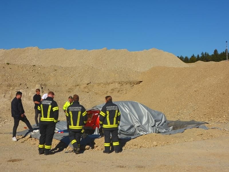 Hochburg-Ach ADAC-Versuch Vorbereiten ADAC Test VLITEX Brandbegrenzungsdecke
