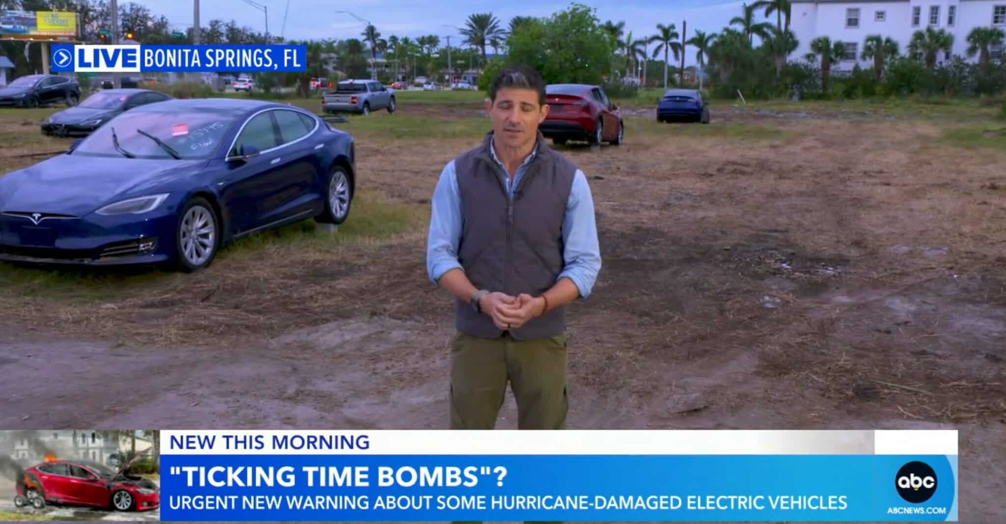 Florida warnt vor Hurrikan-geschädigten Elektrofahrzeugen Florida warnt vor Hurrikan-geschädigten Elektrofahrzeugen