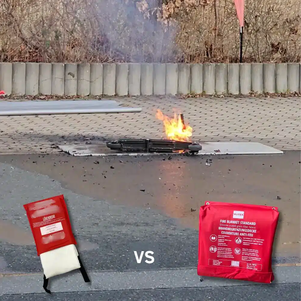 Brandtest mit E-Scooter-Akku